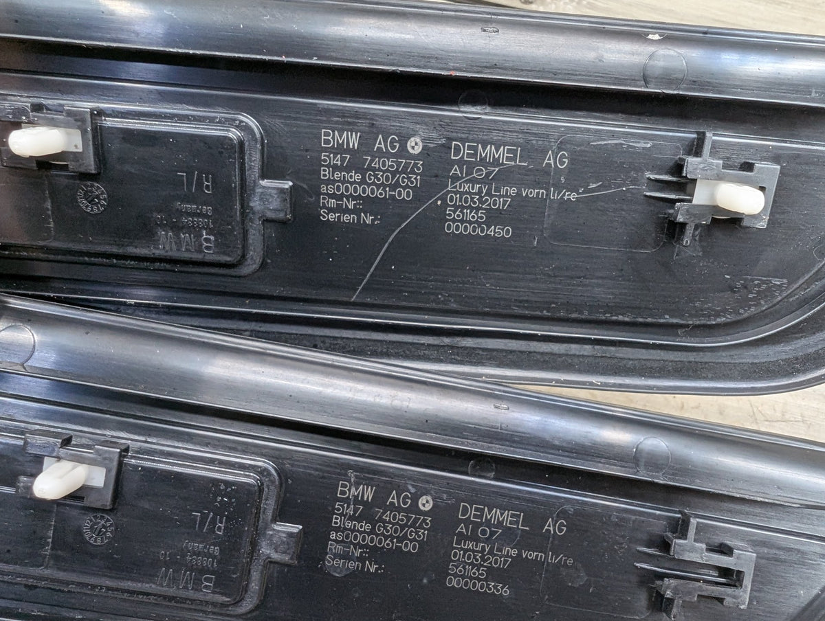 2017-2023 BMW 530i G30 Front Rear Left Right Scuff Plate Door Sill SET 7405773 OEM