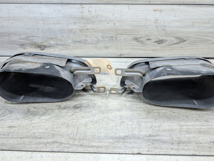 2016-2022 BMW 750Li G12 Rear Left Right Exhaust Muffler Tips SET 7371586 OEM