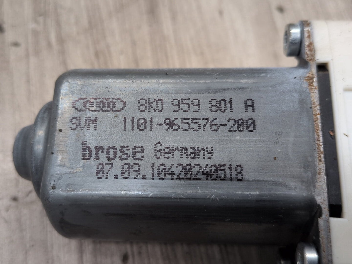 2010-2016 Audi S4 B8 Front Left Driver Door Window Glass Regulator Motor 8K0959801A OEM