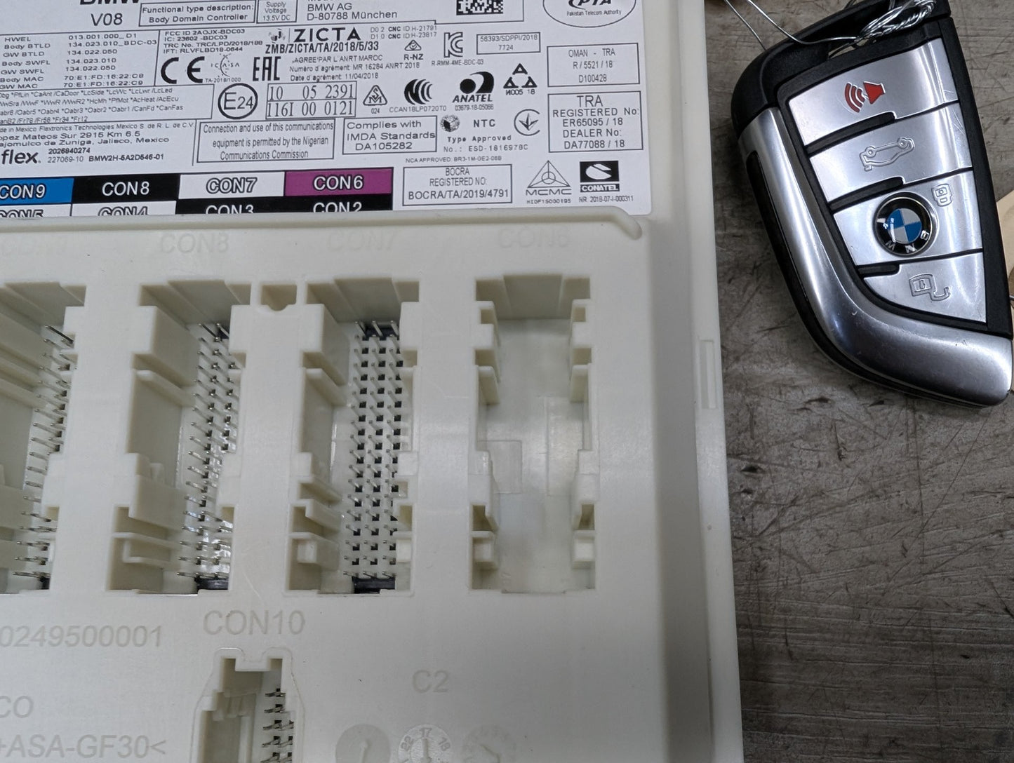 2019-2026 BMW X5 G05 Bdc Body Domain Fem Control Module w/ Key 5A2D546