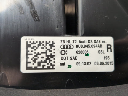 2015-2018 Audi Q3 8U Rear Right Passenger Outer Tail Light 8U0945094AB