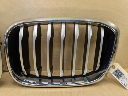 2018-2025 BMW X3 G01 Front Left Right Upper Bumper Cover Kidney Grilles SET 8091725 OEM