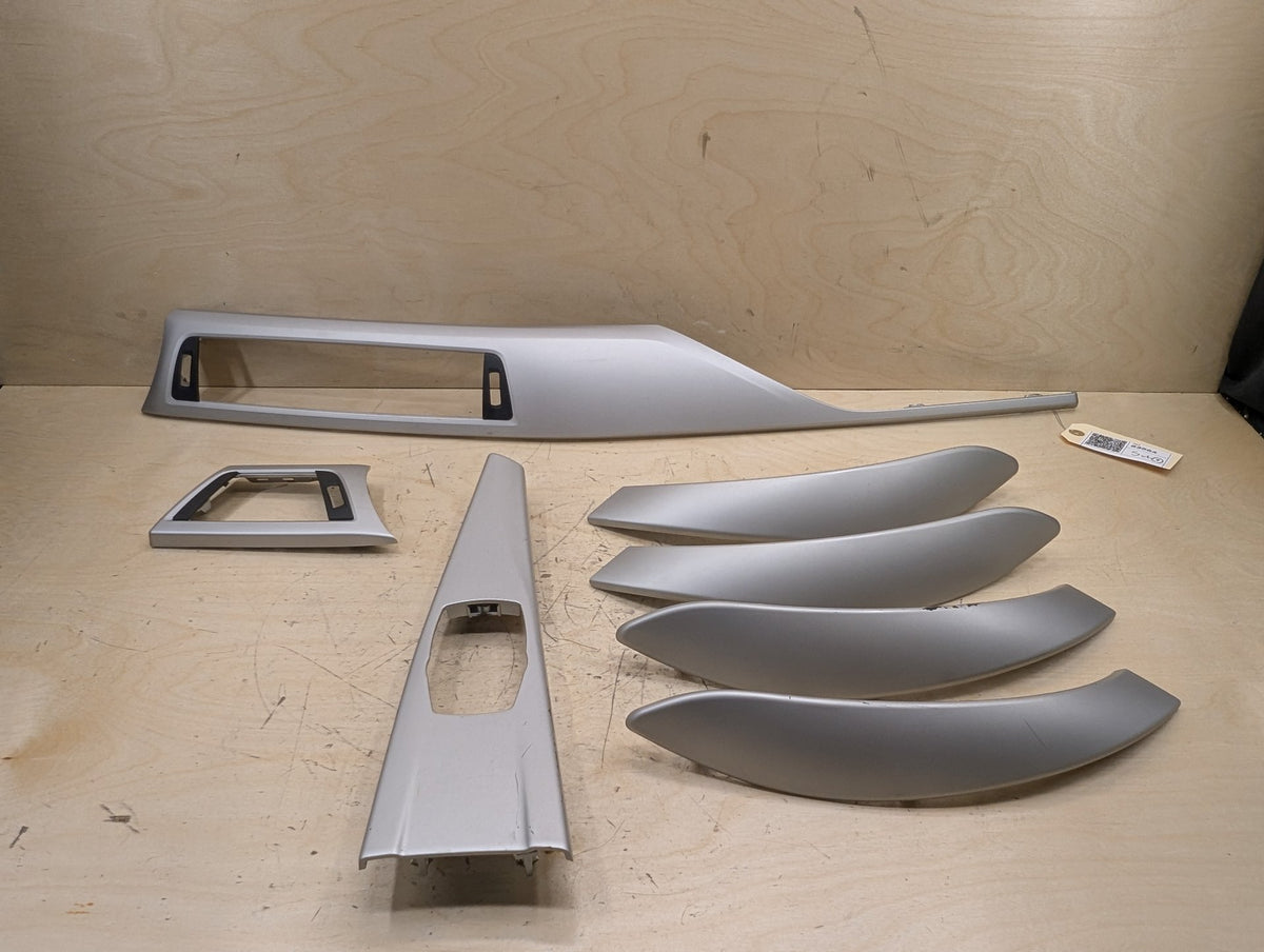 *NOTE 2012-18 BMW F30 Front Rear Left Right Dash Interior Trims SET Satin Silver