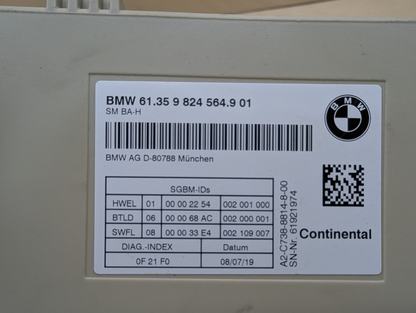 OEM BMW F90 G01 G05 G12 G20 G22 G26 G30 G80 Front Left Right Seat Control Module