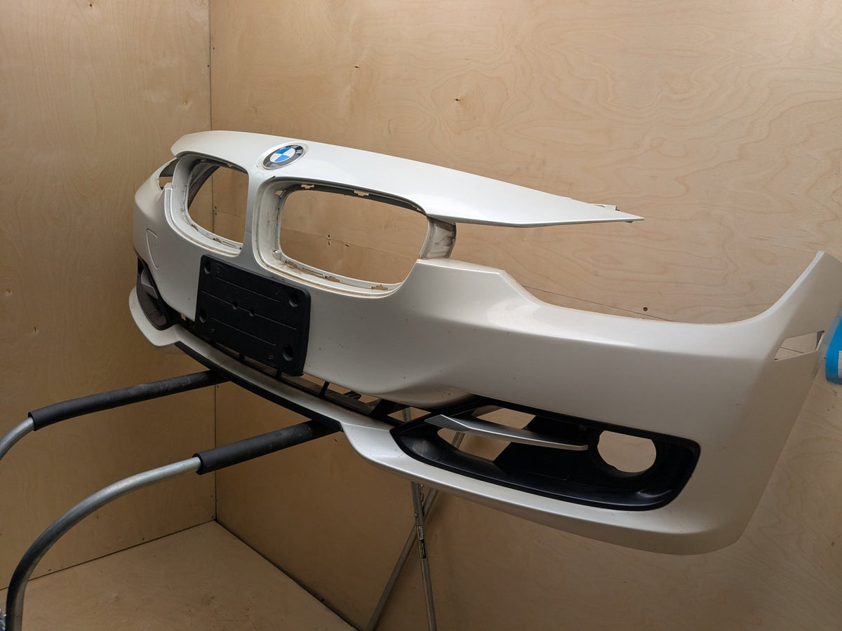 2012-2018 BMW 328i F30 Front Bumper Cover w/ lower Grilles White A96