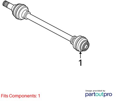 18-24 OEM BMW G01 X3 30i 30iX B46 REAR Left Driver Shaft Output CV Axle 8679939