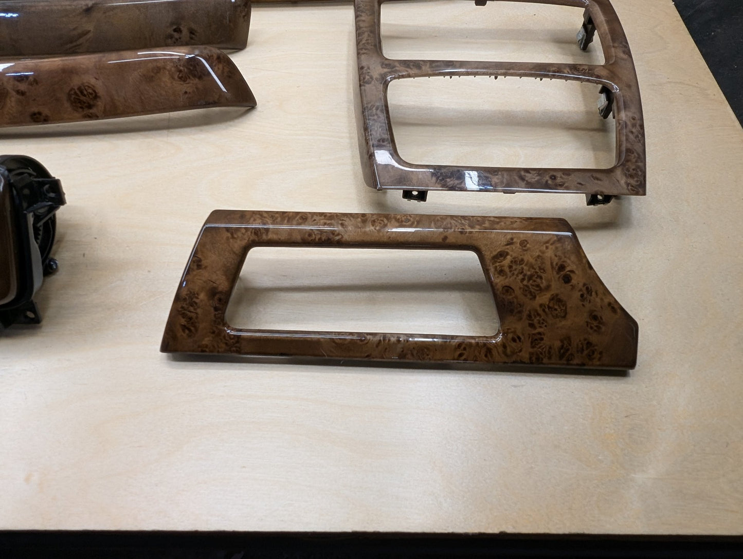 07-13 OEM BMW E99 335 Wood Burr Walnut Interior Trim Dash Panels Console SET