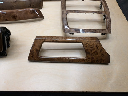 07-13 OEM BMW E99 335 Wood Burr Walnut Interior Trim Dash Panels Console SET