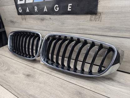2014 - 2019 BMW 340 F34 Front Left Right Upper Bumper Cover Kidney Grilles SET 7294804 B58B30M0
