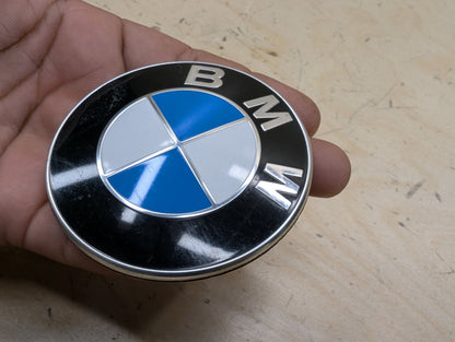 OEM BMW E90 F02 F22 F30 F32 F36 F80 F87 M3 M4 Rear Trunk Lid Round Emblem 74mm