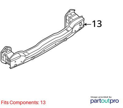 OEM BMW F97 F98 G01 G02 X3 X4 X3M Rear Bumper Reinforcement Carrier Impact Rebar