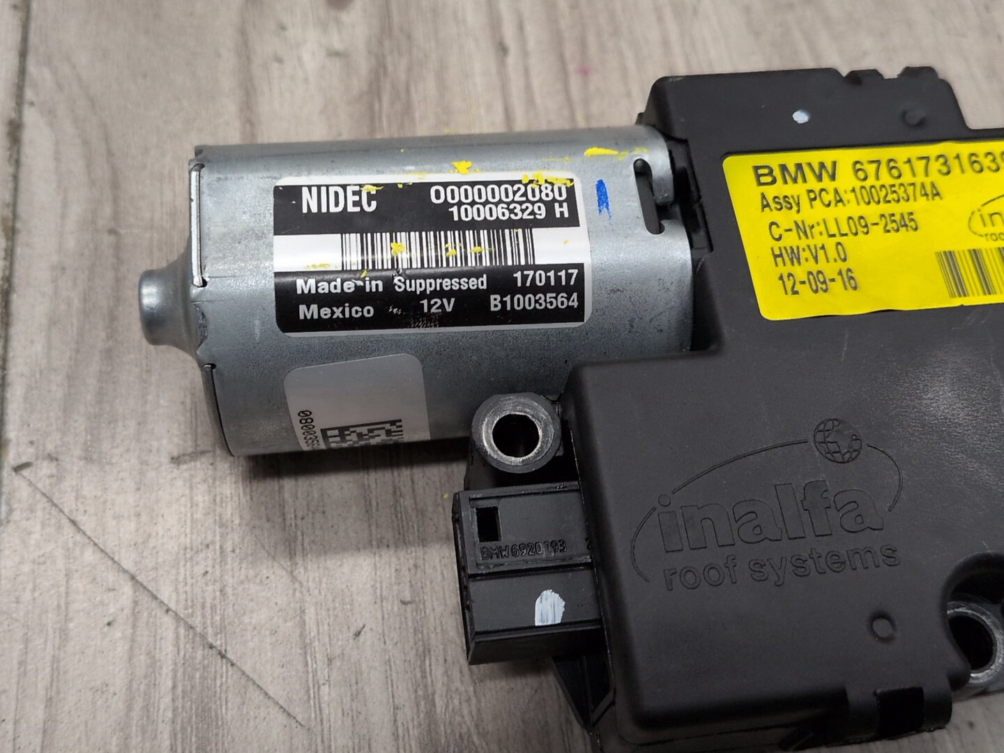 2014 - 2018 BMW X5 F85 Sunroof Sun Roof Glass Motor 6761731 S63B44T2