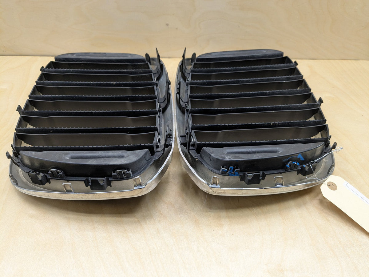 2018-2025 BMW X3 G01 Front Left Right Upper Bumper Cover Kidney Grilles SET 8091725 OEM