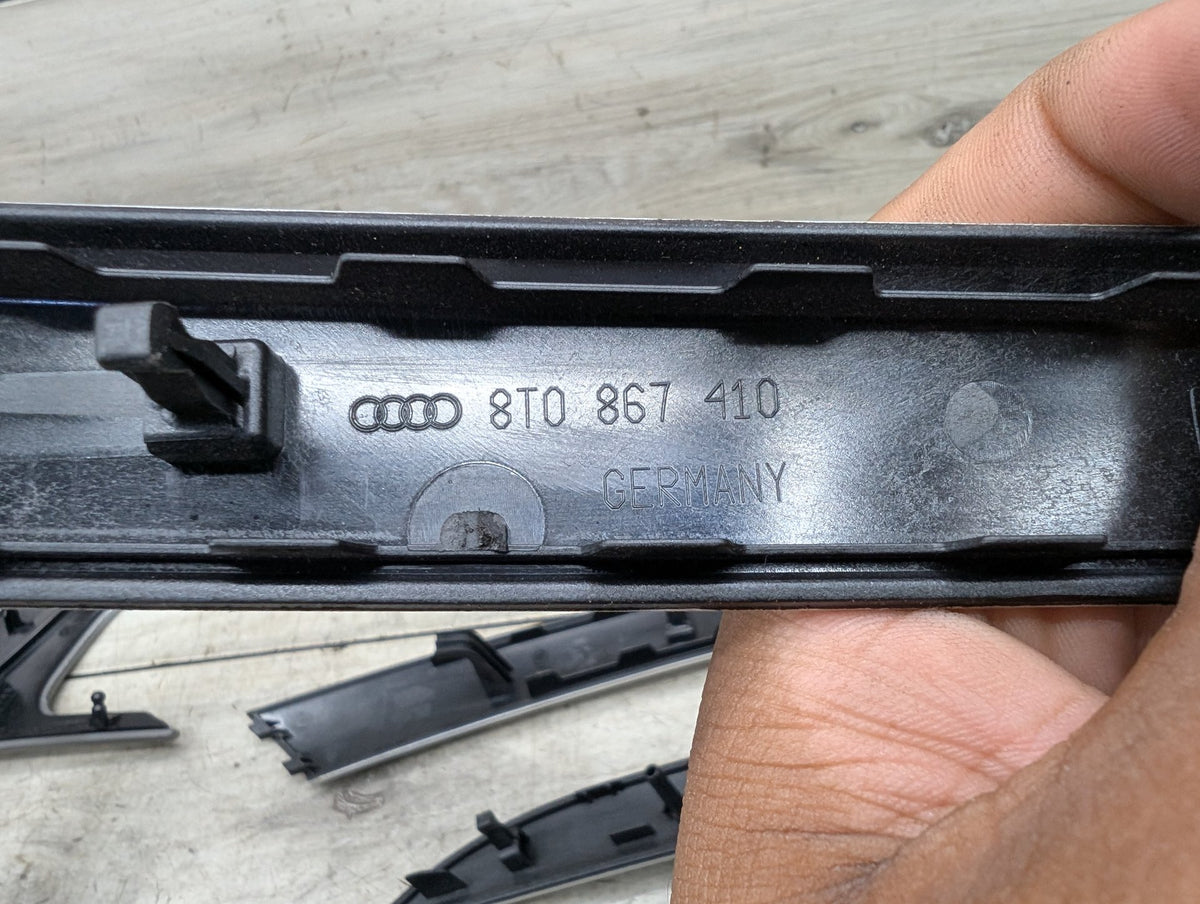 2008-2017 Audi S5 8T Front Rear Left Right Dash Interior Trims SET 8K0863305 09-17 OEM AUDI A4 A5 S4 S5 Front Dash Dashboard Center Display Console Trim Aluminum