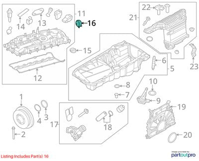 2017-2023 BMW G30 530i B46B20O0 VVT Variable Valve Timing Actuator 7614288