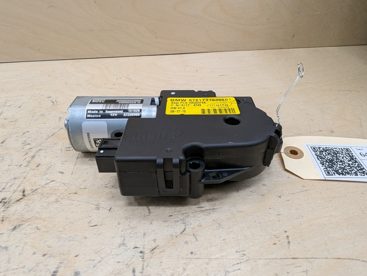 OEM BMW MINI E84 F15 F25 F54 F55 F56 F60 Panoramic Sunroof Drive Motor Actuator