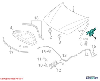 OEM BMW F22 F23 F30 F32 F33 F36 F80 F82 F83 F87 Left Right Side Hood Hinges PAIR