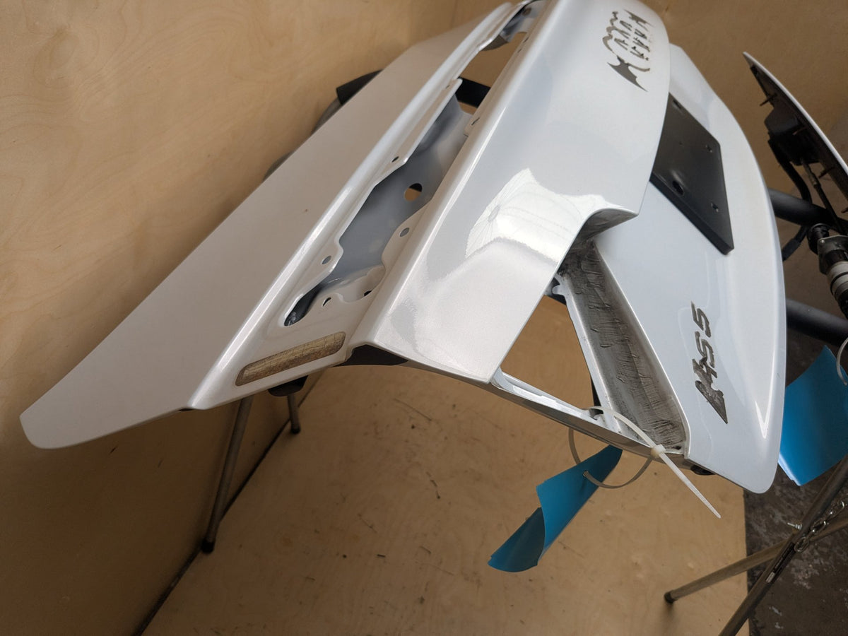 2013-2015 Audi RS5 8T Trunk Lid Shell Panel w/ Bracket & Spoiler Grey M1/Y7F