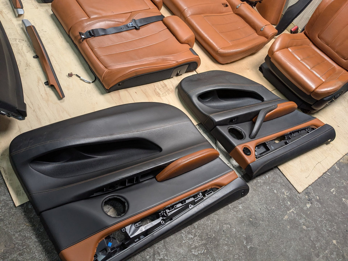 15-19 OEM BMW F16 F86 X6M BROWN Interior Seats Front Rear Door Panels COMPLETE