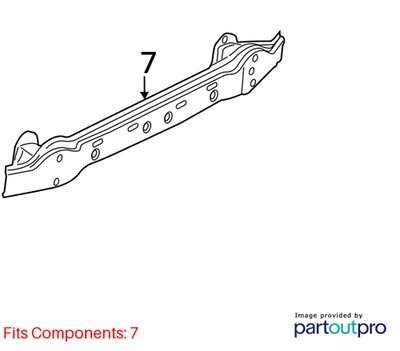 2012-2018 BMW M6 F06 Rear Bumper Reinforcement Rebar Bar 7223159 OEM