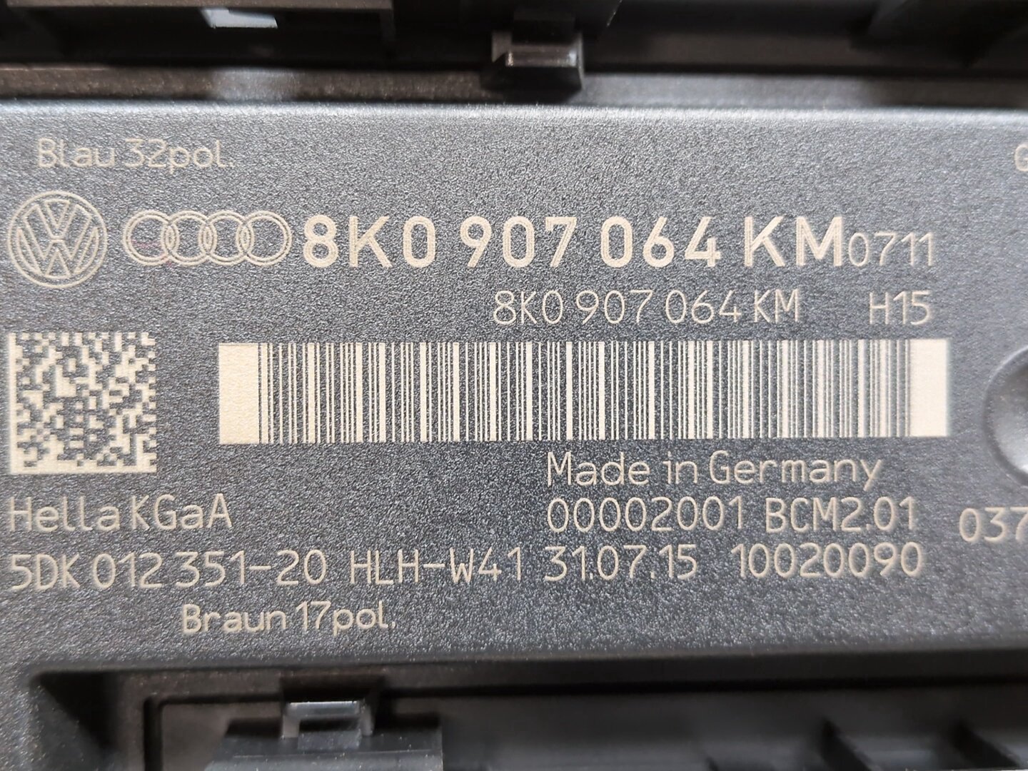 2013 - 2017 Audi S5 8T BCM Body Control Module 8K0907064K CTUB
