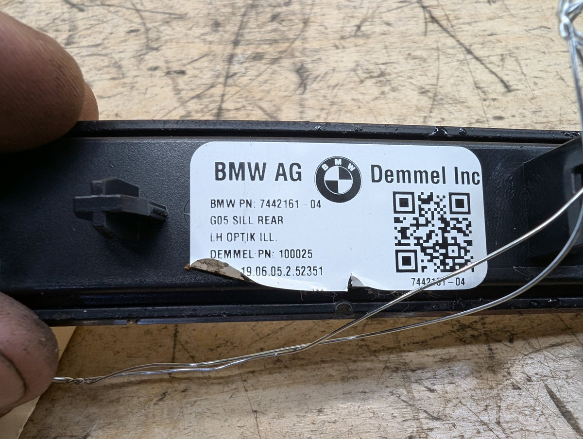 2019-2026 BMW X5 G05 Rear Left Driver Scuff Plate Door Sill 7442161 OEM