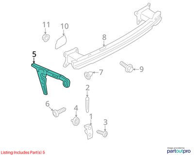 2018-2023 Audi S4 B9 Rear Left Driver Bumper Support Bracket 8W5807453 OEM