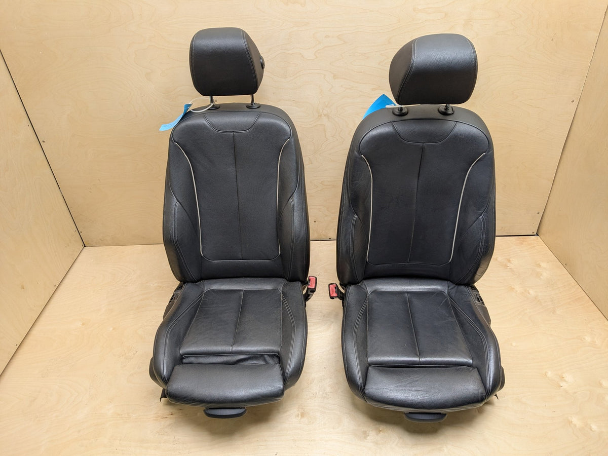 12-20 OEM BMW F30 F36 Front Left Driver Right Passenger Seat Assemblys SET Black