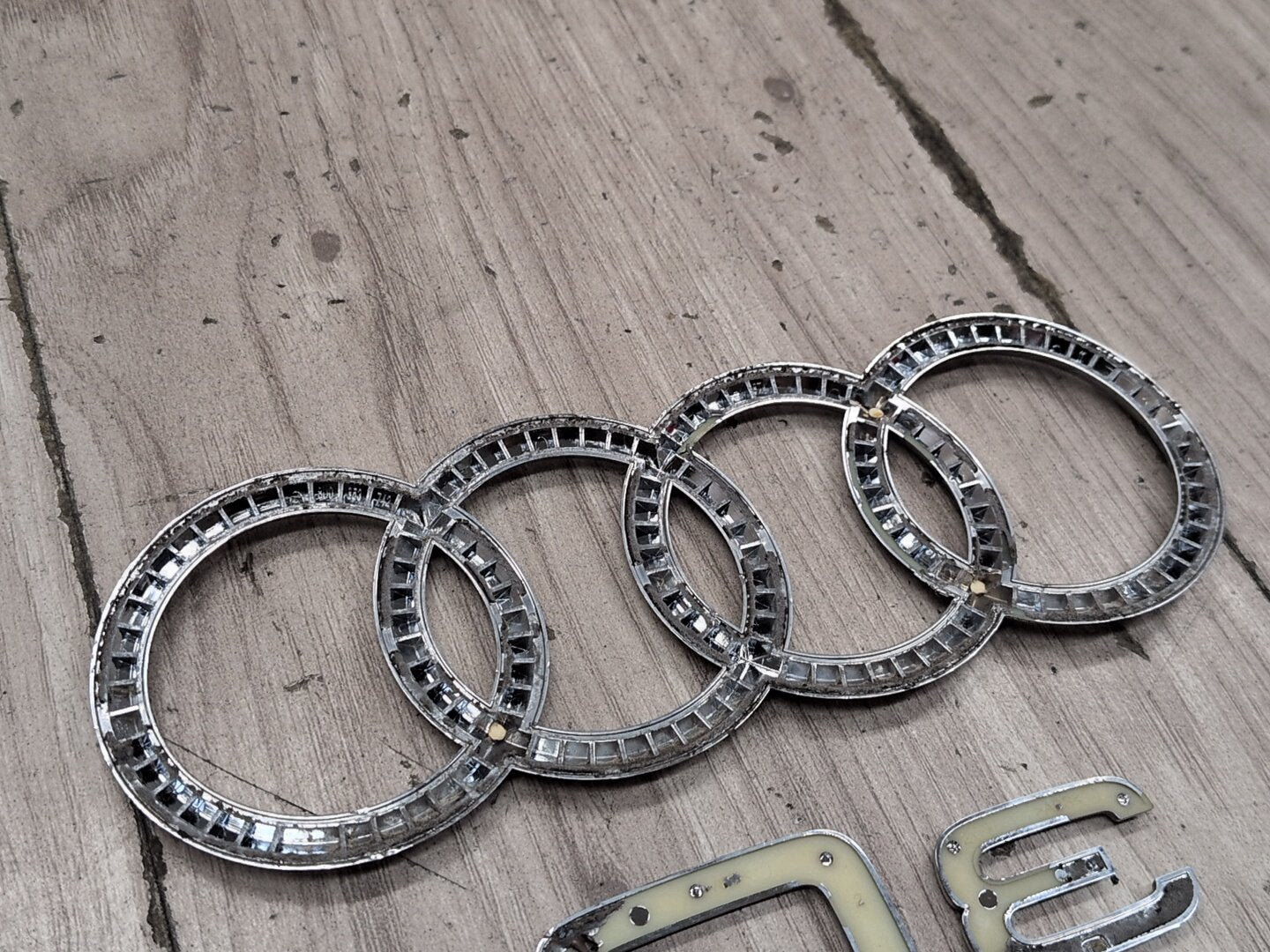 15-19 OEM Audi Q3 Emblem Badge Symbol Logo Chrome SET
