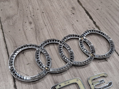 15-19 OEM Audi Q3 Emblem Badge Symbol Logo Chrome SET