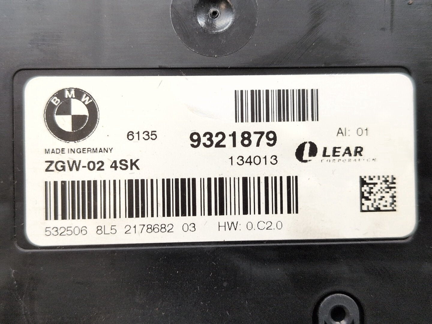 2011 - 2016 BMW 535i F10 Gateway Module 9321879 N55B30A