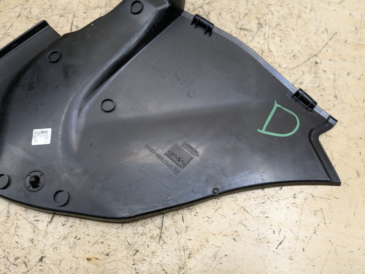 OEM BMW F90 M5 G30 530 540 M550 Front Left Engine Support Sealing Cover Trim SET