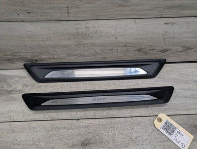 2012-2018 BMW 340i F30 Front Left Right Scuff Plate Door Sill SET 7410460 OEM