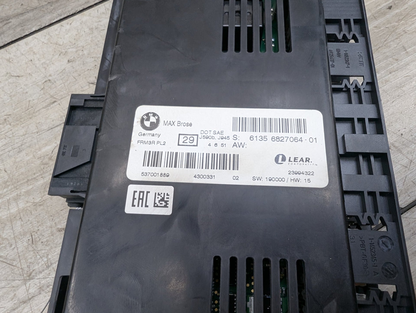 07-13 OEM BMW E84 E89 E90 E92 E93 X1 AHL FRM 3R Footwell Light Control Module