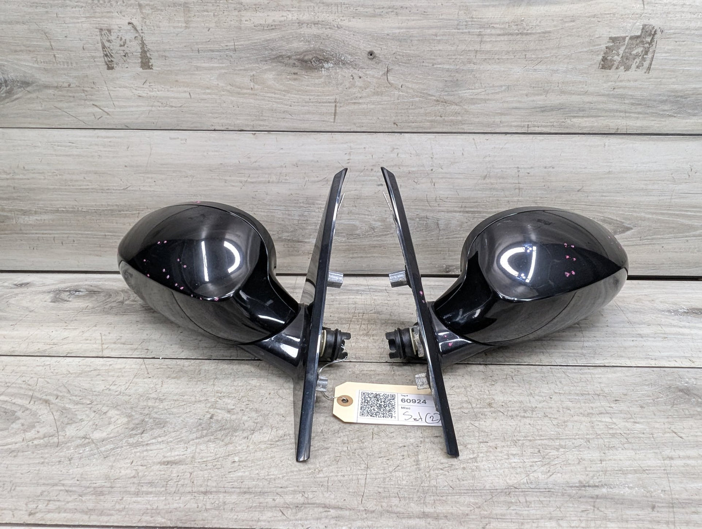 2008-2013 BMW 128i E82 Front Left Right Side Mirror Assembly BlackSET 7268305