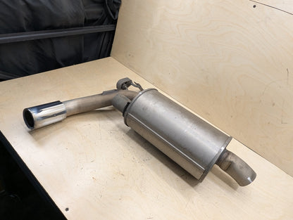 14-17 BMW F30 328d Diesel Rear End Exhaust Muffler W Tip Unit 8512641 OEM