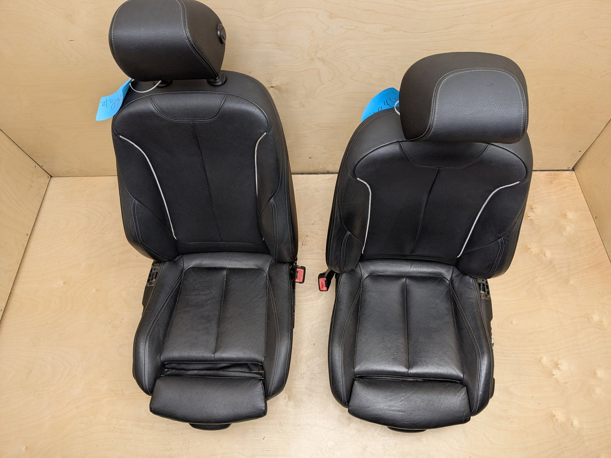 12-20 OEM BMW F30 F36 Front Left Driver Right Passenger Seat Assemblys SET Black