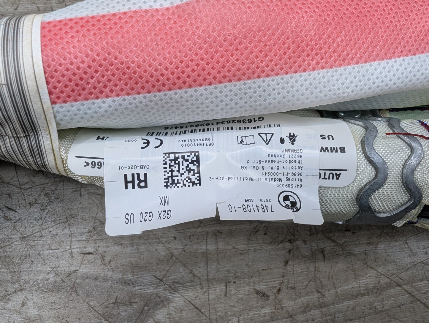 19-25 OEM BMW G20 G80 330 M340 M3 Right Passenger Roof Head Air Bag Airbag Curtain