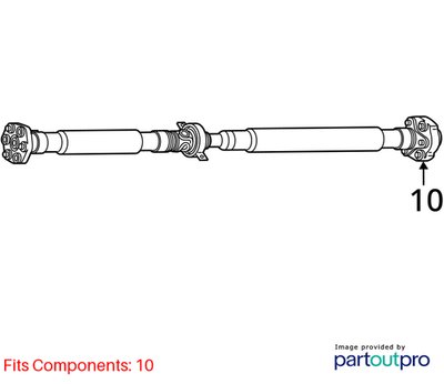 18-23 OEM BMW G01 X3 30i RWD Rear Driveshaft Axle Drive Shaft Propeller L=1530