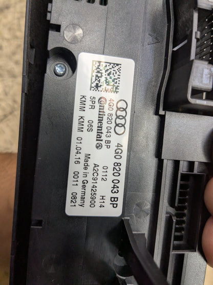 2012-2018 Audi A6 C7 Front AC Heater Climate Control Switch 4G0820043BP OEM