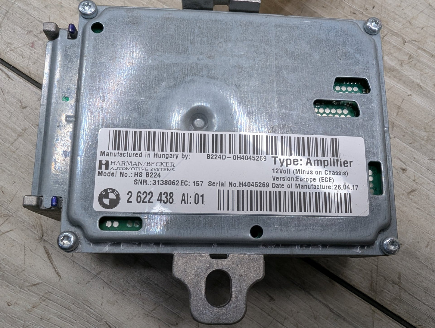 2012-2018 BMW 340i F30 Stereo Audio Amp Amplifier 2622438