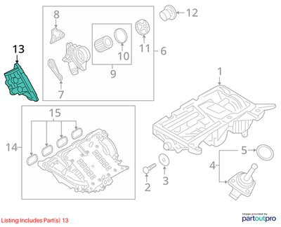 10-17 OEM BMW F01 F07 F10 F12 F25 X3 X4 N55 Engine Oil Filter Housing COOLER