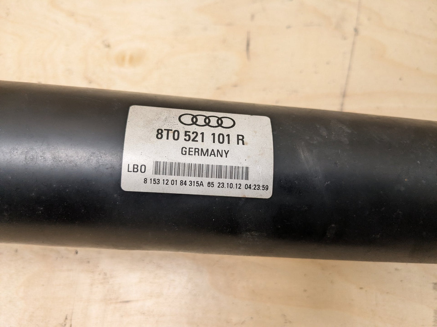 2011-2017 Audi RS5 8T - Rear Propeller Driveshaft Drive Shaft PN: 8T0521101R