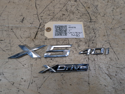 2019-2026 BMW X5 G05 Liftgate Trunk Lid Badge/ Letters 7424395 OEM