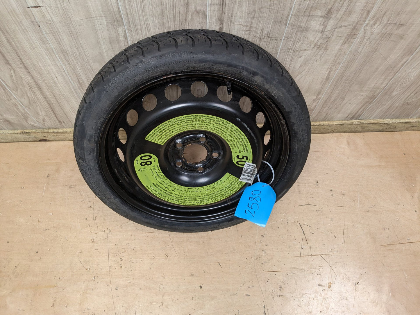 2013 - 2017 Audi S5 8T Emergency Spare Wheel Rim Tire 8T074303828128L4 CTUB