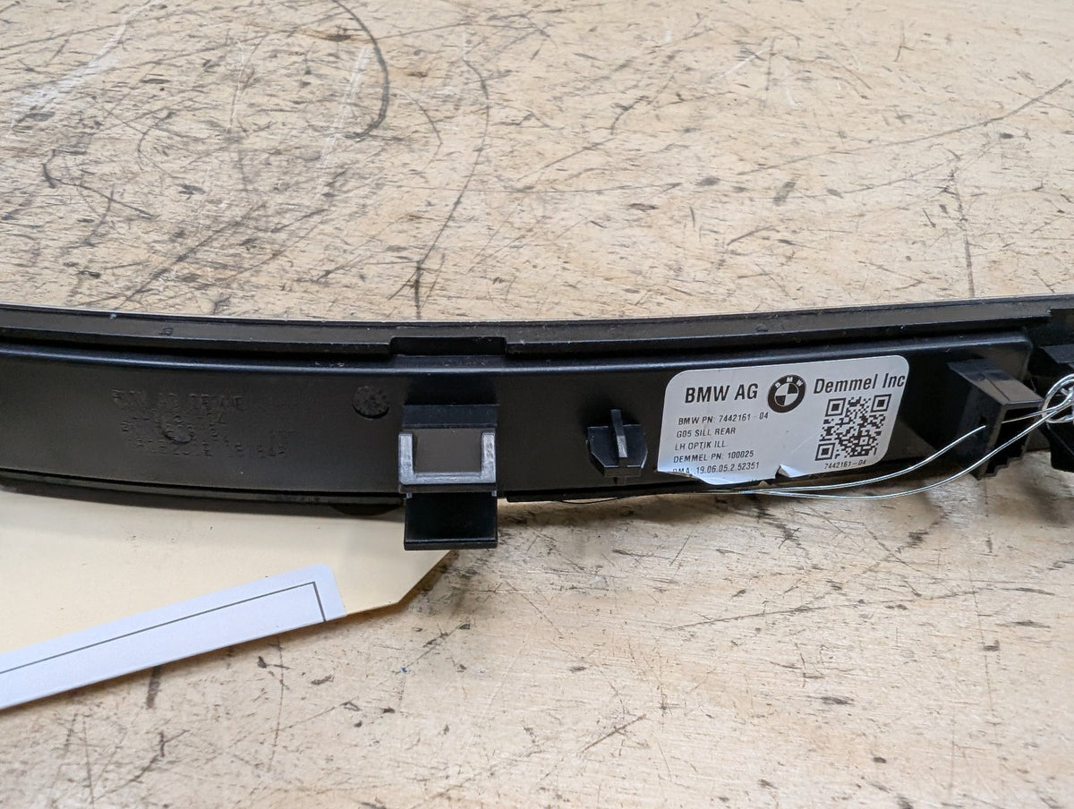 2019-2026 BMW X5 G05 Rear Left Driver Scuff Plate Door Sill 7442161 OEM