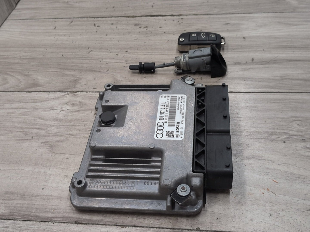 2016 Audi Q3 8U - DME Computer module w/ Key Fob And Mechanism PN: 8U0907115L