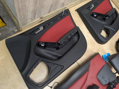 09-16 OEM Audi B8 A4 S4 Front Rear Left Right Interior Seat Door Panel BLACK RED