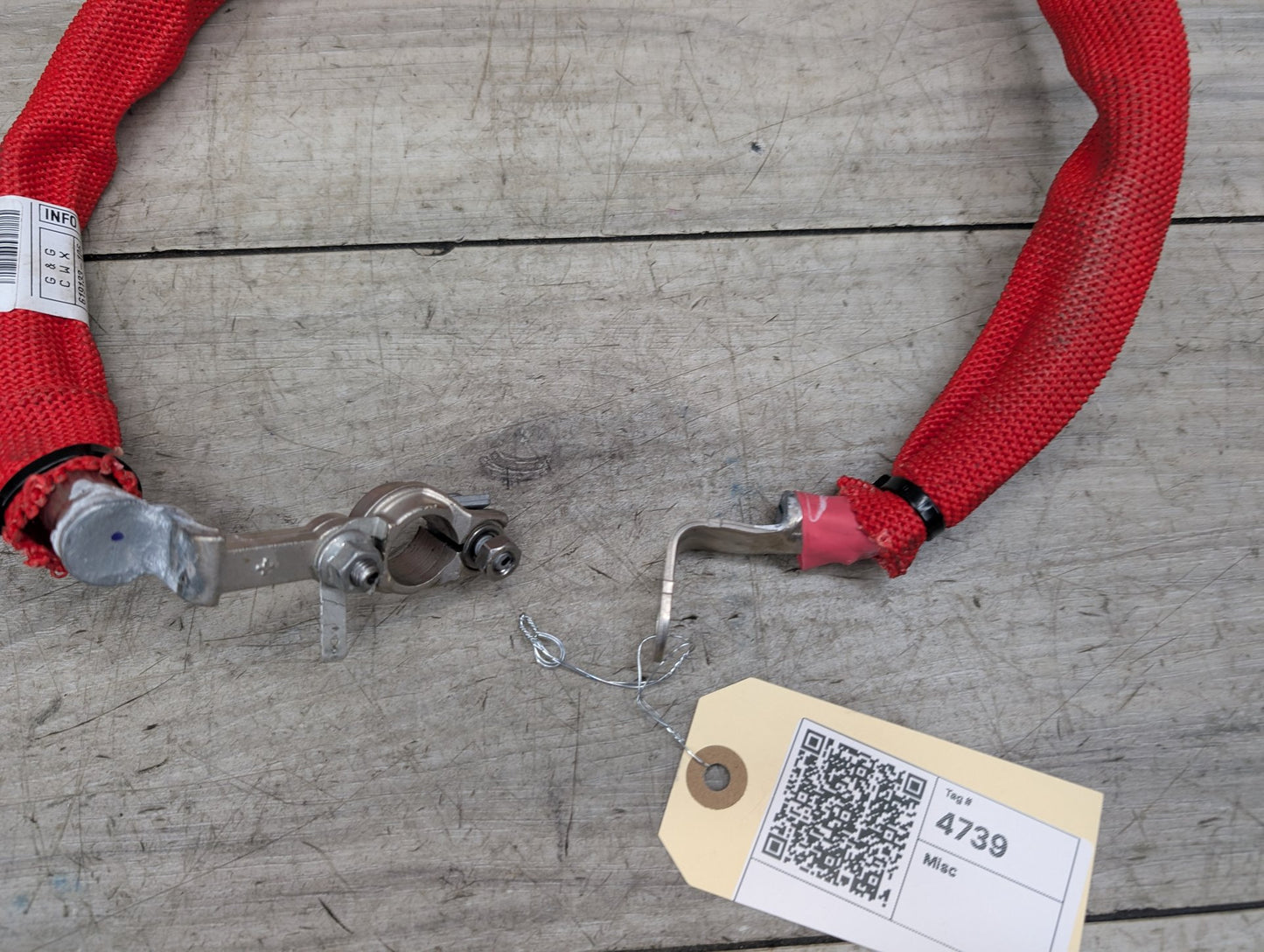 18-21 OEM BMW G01 G02 F98 X3 X4 Battery Plus Pole Terminal Positive Red Cable