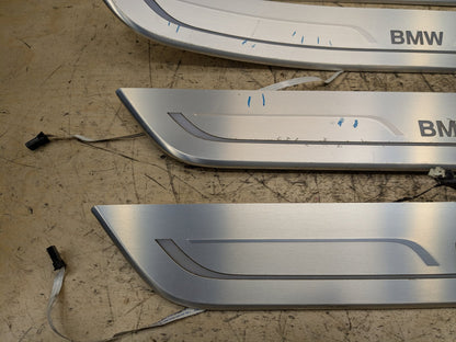 2016-2019 BMW 740Li G12 Scuff Plate Door Sill SET 7369887 OEM